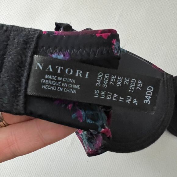 Natori Pure Luxe Custom Coverage Contour Underwire Bra Size 34DD Floral - Picture 6 of 8